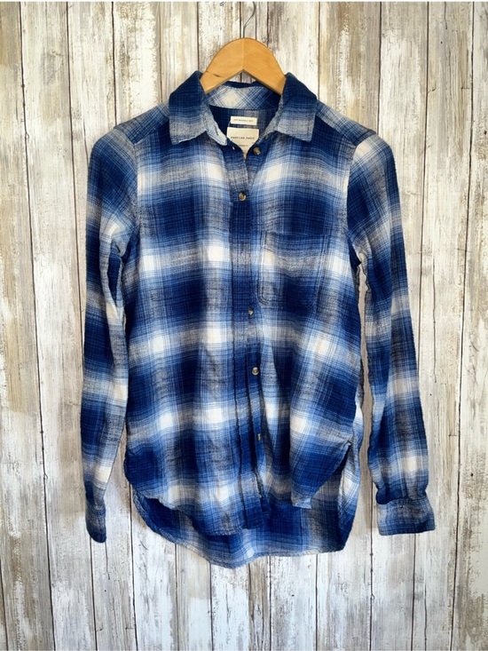 American Eagle Outfitters Tops - American Eagle Ahh Mazingly Soft Plaid Flannel Shirt XS Boyfriend Fit